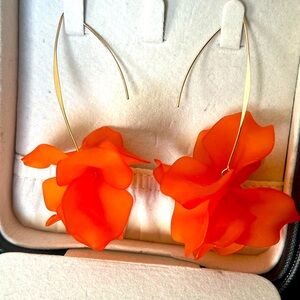 Beautiful orange dangle earrings
